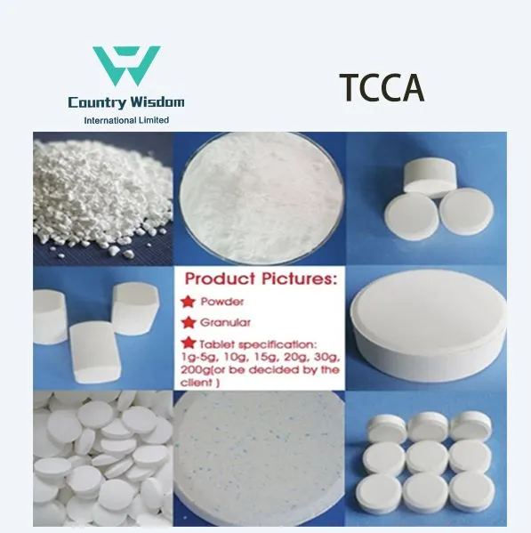 Ķimikālijas peldbaseinu ūdens attīrīšanai (90% TCCA pulverveida granulētas tabletes)